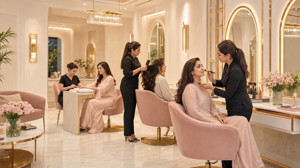 Lubna Mughal Makeup Studio Luxury Interior
